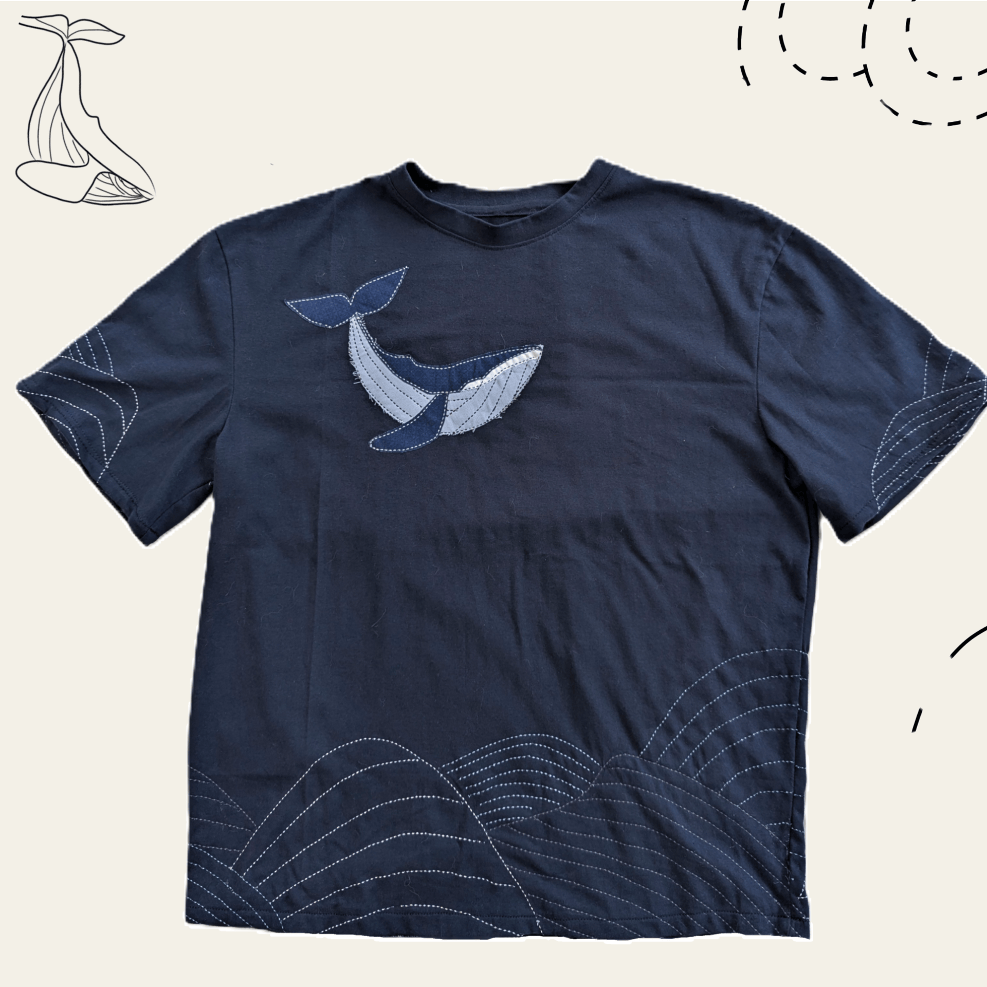 Sashiko Inspired T-Shirt